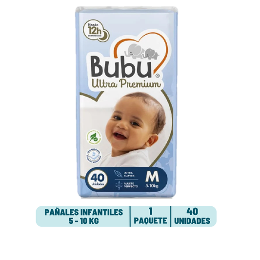 Pañal Bubu Ultra Premium Talla M - 40 unidades