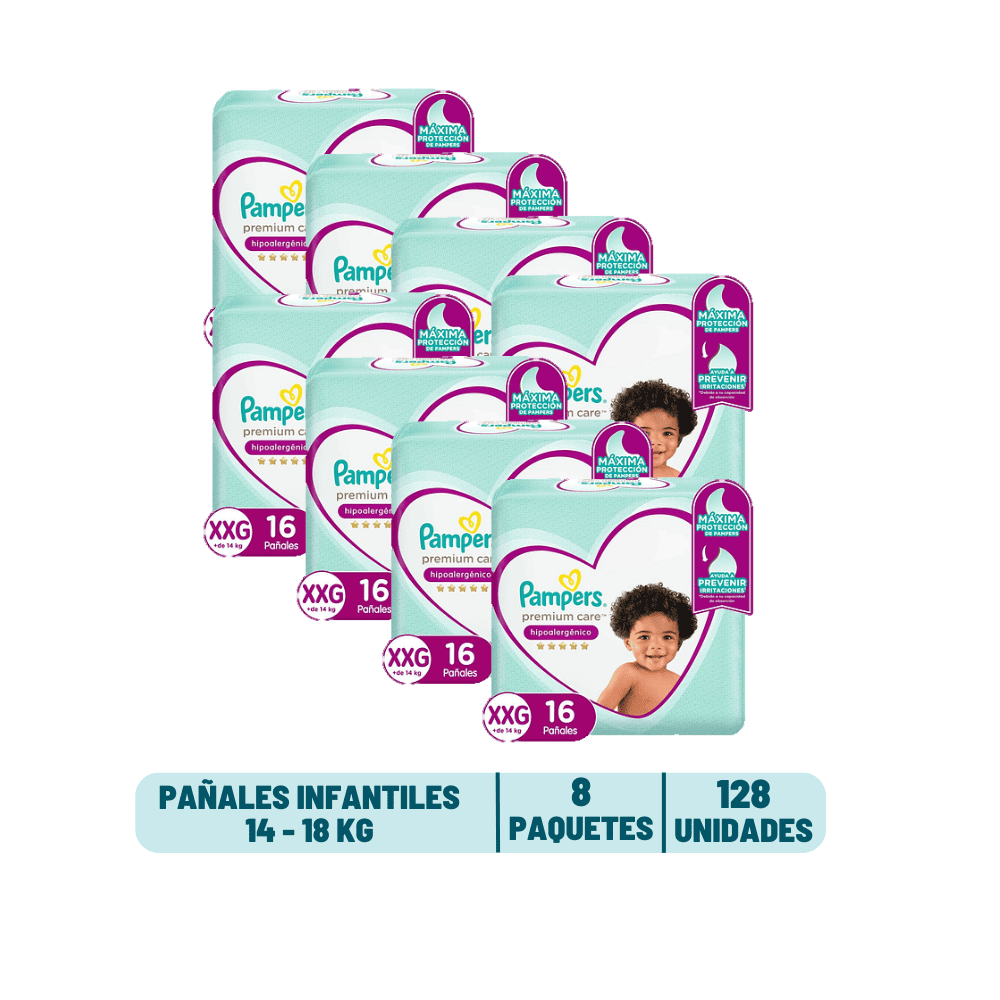 Pack Mensual - Pañal Pampers Premium Care
