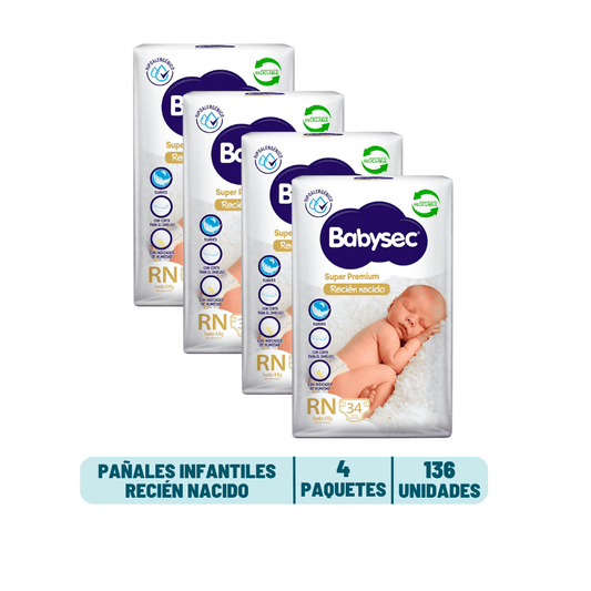 Pack Mensual - Pañal Babysec Recien Nacido
