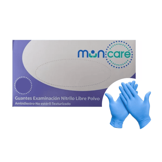 Guantes de Nitrilo Muncare - 100 unidades Sin Polvo