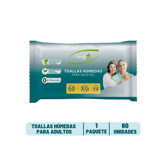 Toallas Húmedas Adulto Famset - 60 unidades