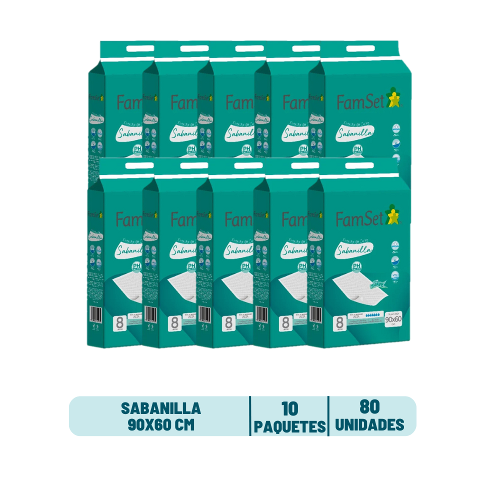 Pack 10 Sabanillas Family Set - 80 unidades