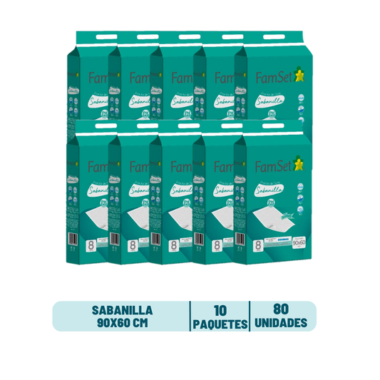 Pack 10 Sabanillas Family Set - 80 unidades