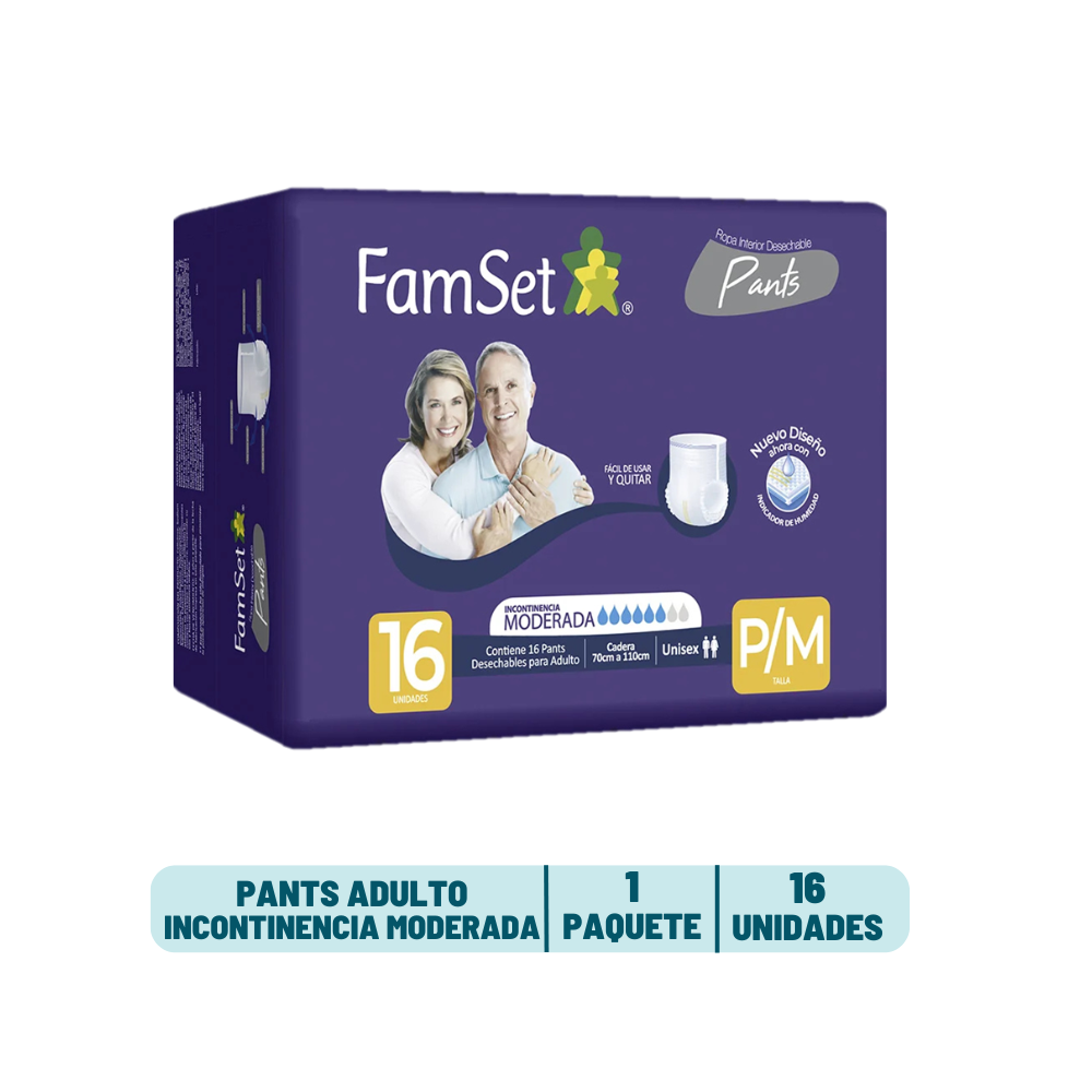 Pants Adulto Famset - 16 unidades