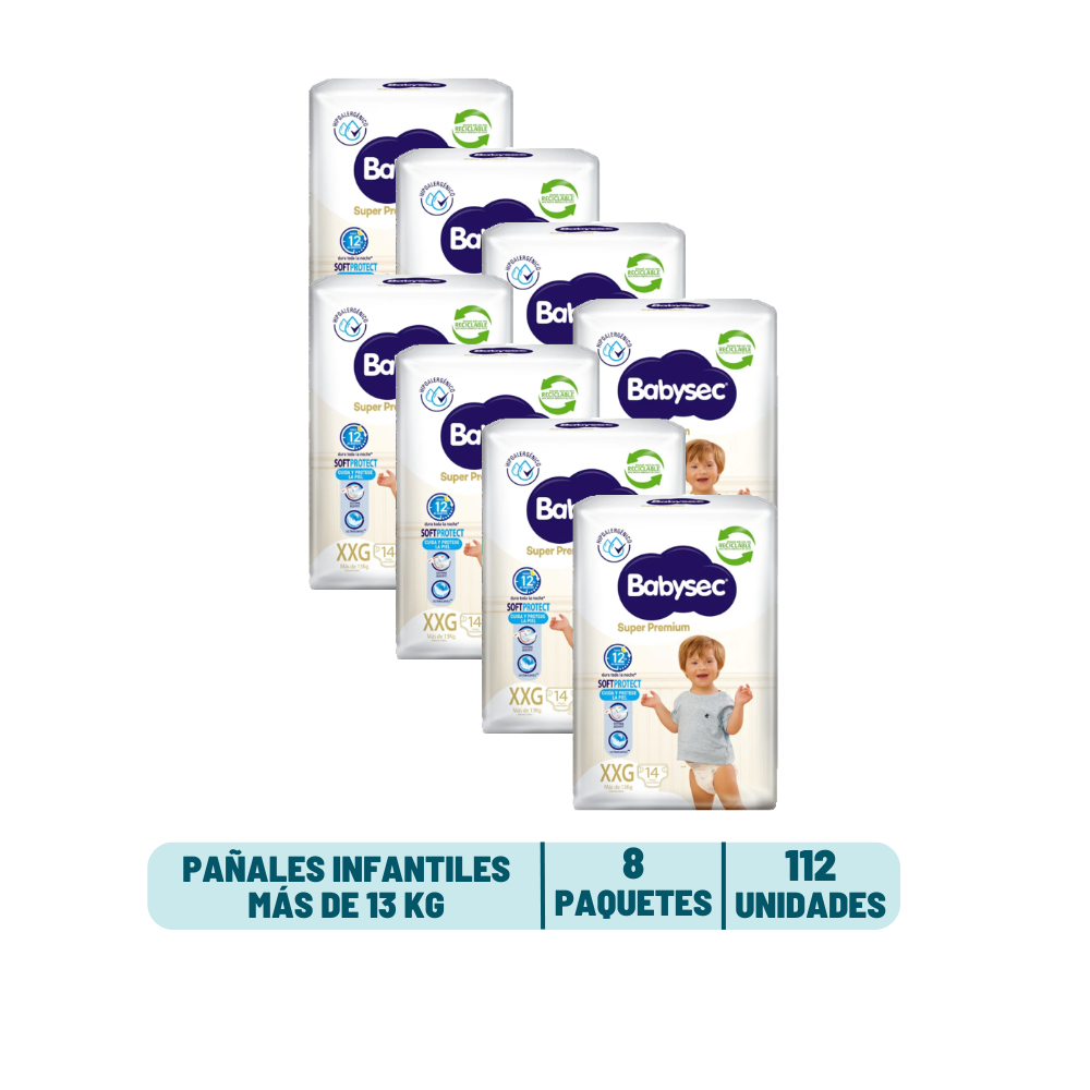 Pack Mensual - Pañal Babysec Super Premium