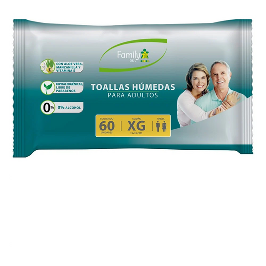 Toallas Húmedas Adulto Famset - 60 unidades