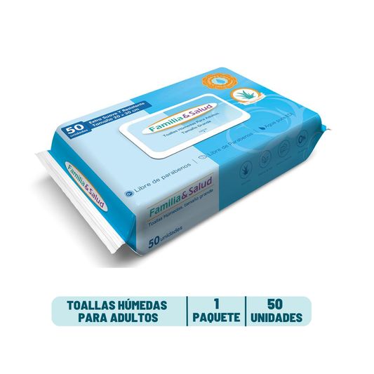 Toallas Húmedas Familia y Salud - 50 unidades